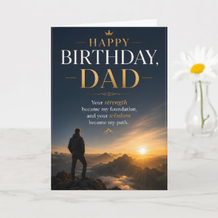 Gelukkige verjaardag papa, inspirerende berg kaart