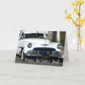 Gelukkige Verjaardag Papa Klassieke witte kaart (Gele Bloem)