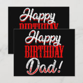 Gelukkige verjaardag papa papa Vaderdag Informatiekaartje (Voorkant / Achterkant)