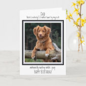 Gelukkige Verjaardag Papa Schattigee Hondenfoto -  Kaart (Gele Bloem)