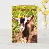 Gelukkige Verjaardag Papa van Kind Kaart (met Geit (Gele Bloem)