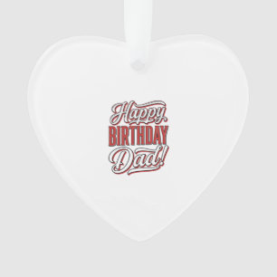 Gelukkige verjaardag papa vintage typografie shirt ornament