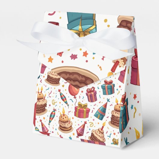 Gelukkige Verjaardag Papier Favoriet Box met Ballo Bedankdoosjes (Voorkant Zijde)