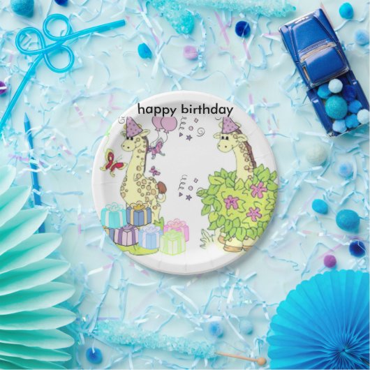 gelukkige verjaardag papieren bordje (Feest)