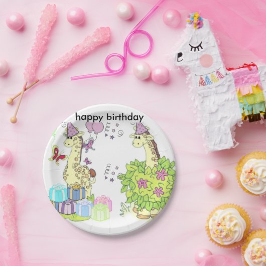 gelukkige verjaardag papieren bordje (Feest)