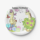 gelukkige verjaardag papieren bordje (Voorkant)