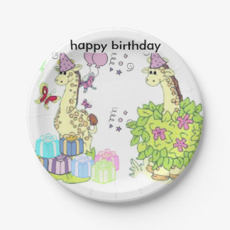 gelukkige verjaardag papieren bordje