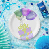 Gelukkige verjaardag papieren bordje (Feest)