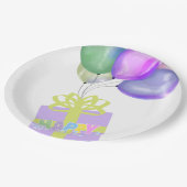 Gelukkige verjaardag papieren bordje (Gekanteld)