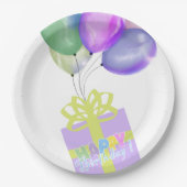 Gelukkige verjaardag papieren bordje (Voorkant)