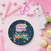 Gelukkige verjaardag papieren bordje (Feest)