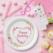 Gelukkige verjaardag papieren bordje (Feest)