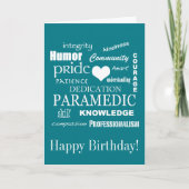 Gelukkige Verjaardag/Paramedicus/EMT Kaart (Voorkant)