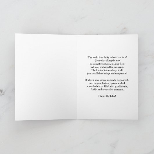 Gelukkige Verjaardag/Paramedicus/EMT Kaart (Binnen)