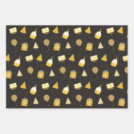 Gelukkige verjaardag, pas aan inpakpapier vel