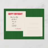 GELUKKIGE VERJAARDAG, Pasen, Maandag, Creatieve Ba Feestdagenkaart (Achterkant)