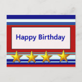 Gelukkige verjaardag Patriottisch Briefkaart (Voorkant)