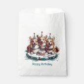 Gelukkige verjaardag Pembroke Welsh Corgi Dogs Bedankzakje (Voorkant)