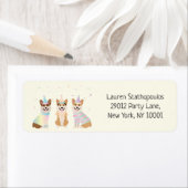 Gelukkige verjaardag Pembroke Welsh Corgi Dogs Etiket (Insitu)