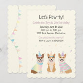 Gelukkige verjaardag Pembroke Welsh Corgi Dogs Kaart (Voorkant / Achterkant)