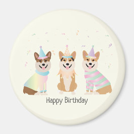 Gelukkige verjaardag Pembroke Welsh Corgi Dogs Magneet