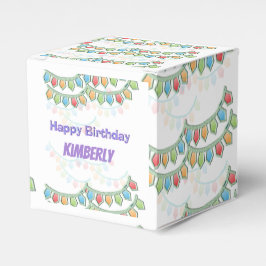 Gelukkige Verjaardag Pennant Banner Bedankdoosjes