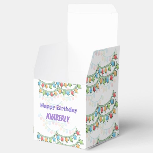 Gelukkige Verjaardag Pennant Banner Bedankdoosjes (Geopend)