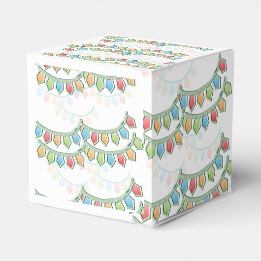 Gelukkige Verjaardag Pennant Banner Bedankdoosjes (Achterkant)