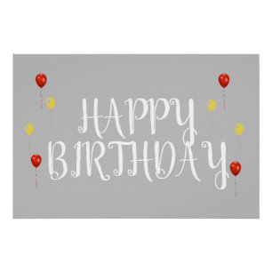 Gelukkige verjaardag perfect poster