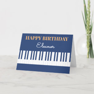 Gelukkige Verjaardag Piano Toetsen Muzikaal Keyboa Kaart
