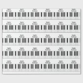 Gelukkige verjaardag, pianosleutels, cadeauomslag. cadeaupapier (Vlak)