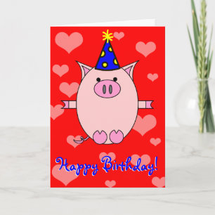 Gelukkige verjaardag! Piggy Power Kaart