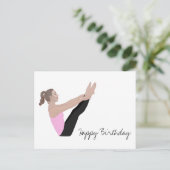 Gelukkige Verjaardag Pilates Ansichtkaart Briefkaart (Staand voorkant)