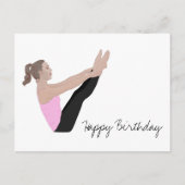 Gelukkige Verjaardag Pilates Ansichtkaart Briefkaart (Voorkant)