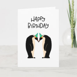 Gelukkige Verjaardag Pinguïn kaart