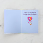 Gelukkige Verjaardag: Pinguïn met hartvormige ball Kaart (Binnen)