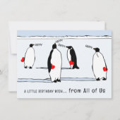 Gelukkige Verjaardag Pinguïn Winter Vogel Koel Roo Kaart (Voorkant)