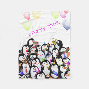 Gelukkige Verjaardag Pinguïns Baby Fleece Deken
