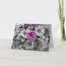 Gelukkige Verjaardag - Pink Rose Kaart