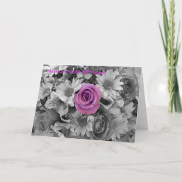 Gelukkige Verjaardag - Pink Rose Kaart
