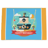 Gelukkige Verjaardag Pirate Avontuur Groot Cadeauzakje (Voorkant)