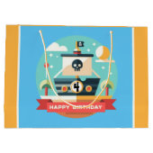 Gelukkige Verjaardag Pirate Avontuur Groot Cadeauzakje (Achterkant)