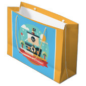 Gelukkige Verjaardag Pirate Avontuur Groot Cadeauzakje (Voorkant Gekanteld)