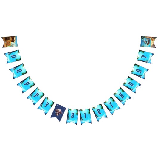 Gelukkige Verjaardag Pirate Paradise Vlaggetjes (Alle)