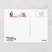 Gelukkige Verjaardag - Poedel Briefkaart (Achterkant)