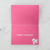 Gelukkige verjaardag! Poedel Dog Art Kaart (Binnen)