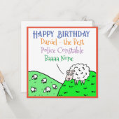 Gelukkige Verjaardag Politie agent Grappig Kaart (Voorkant / Achterkant in situ)