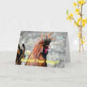 Gelukkige Verjaardag Poolse Kreeft Haan Kaart (Gele Bloem)