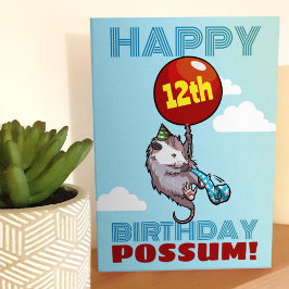 Gelukkige verjaardag Possum! Voeg je leeftijd toe  Kaart