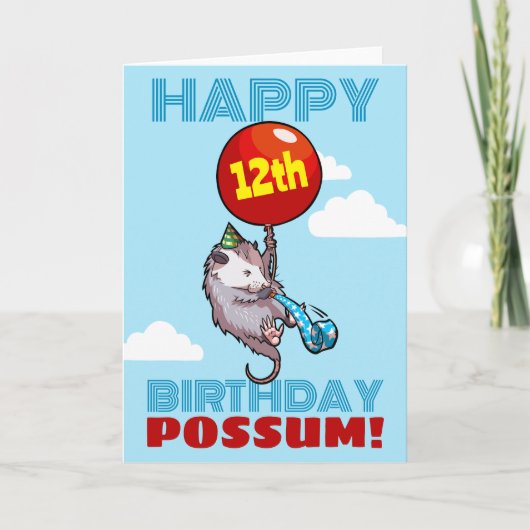 Gelukkige verjaardag Possum! Voeg je leeftijd toe Kaart (Voorkant)